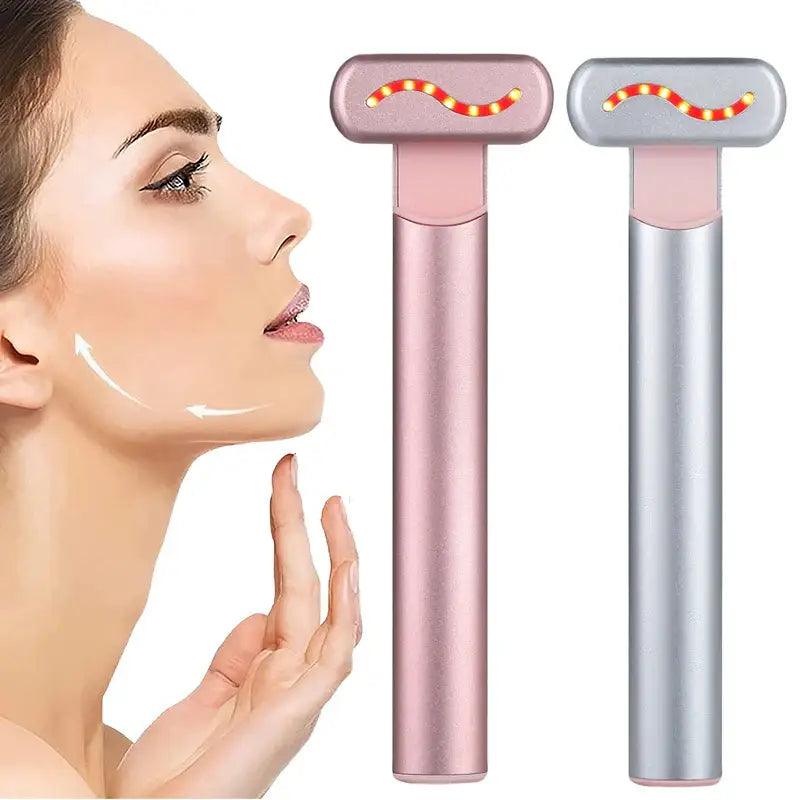 Advanced 4-in-1 Skin Rejuvenation Wand with Red Light Therapy and EMS Microcurrent - Trendy Mix