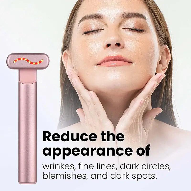 Advanced 4-in-1 Skin Rejuvenation Wand with Red Light Therapy and EMS Microcurrent - Trendy Mix