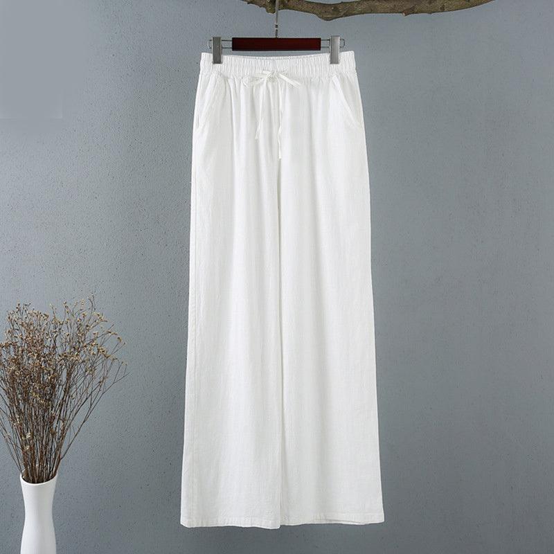 Women's Thin Cotton And Linen Wide-leg Pants - Trendy Mix