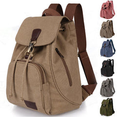 Vintage Women's Canvas School Backpack for Students - Trendy Mix