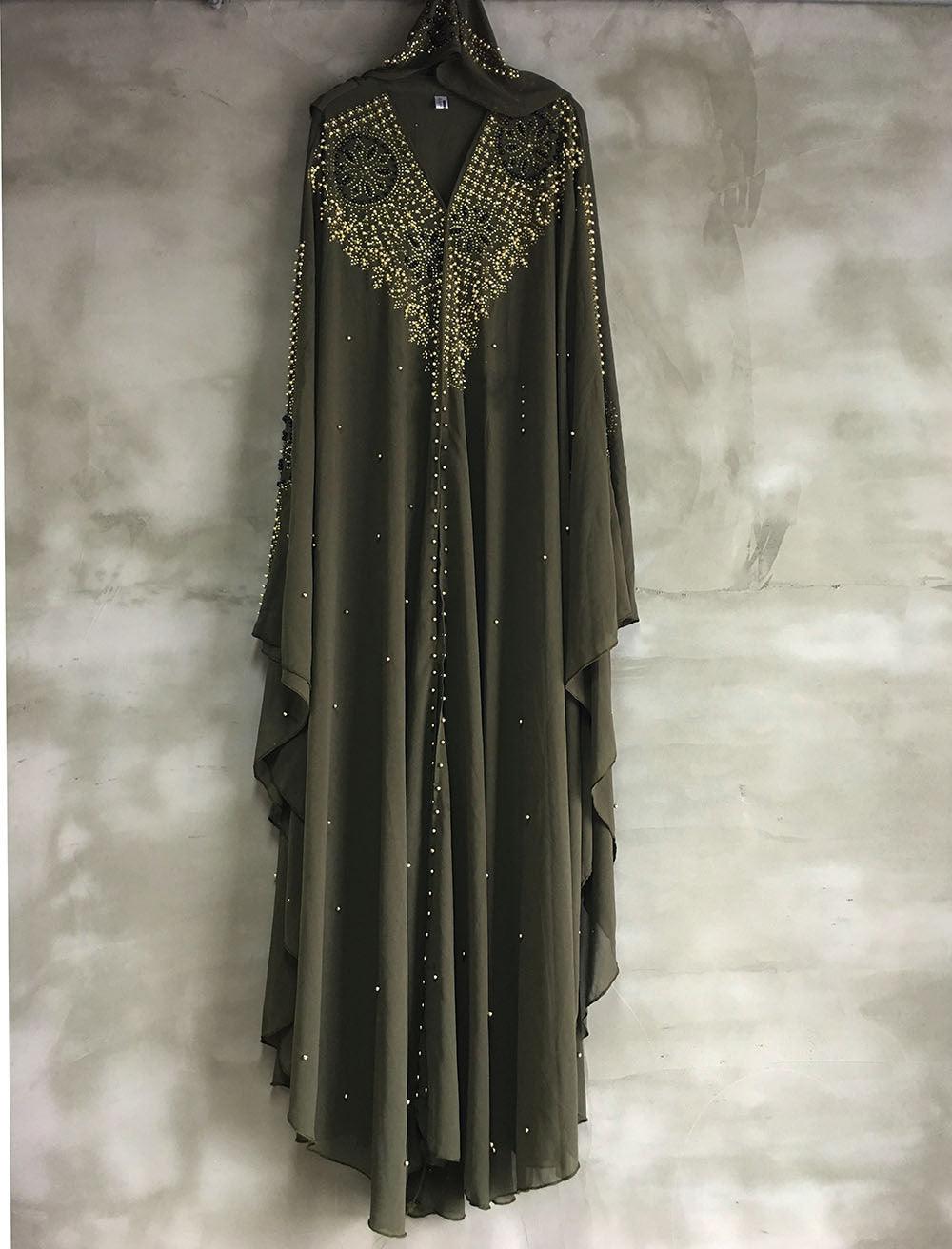 Elegant Hooded Chiffon Cloak for Muslim Women - Trendy Mix