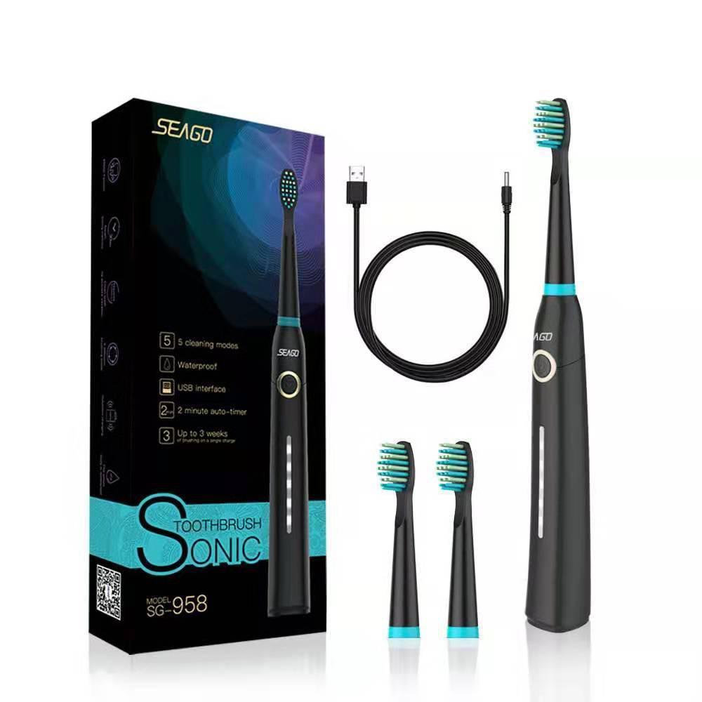 USB Rechargeable Sonic Toothbrush - Trendy Mix