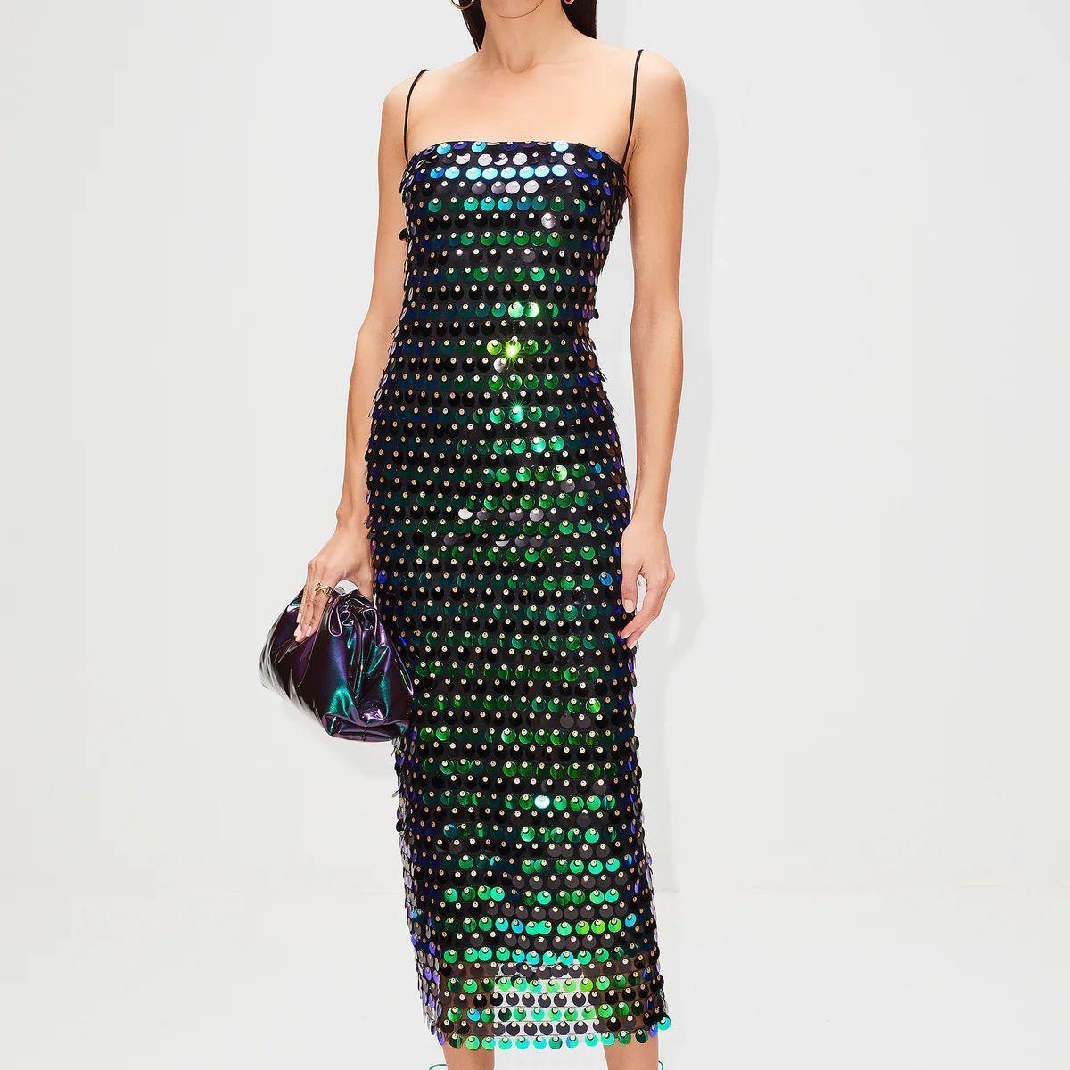 Fashion Lady Sequin Irregular Dress - Trendy Mix