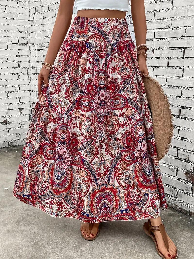 Summer Women's Comfort And Casual Beach Print Skirt - Trendy Mix