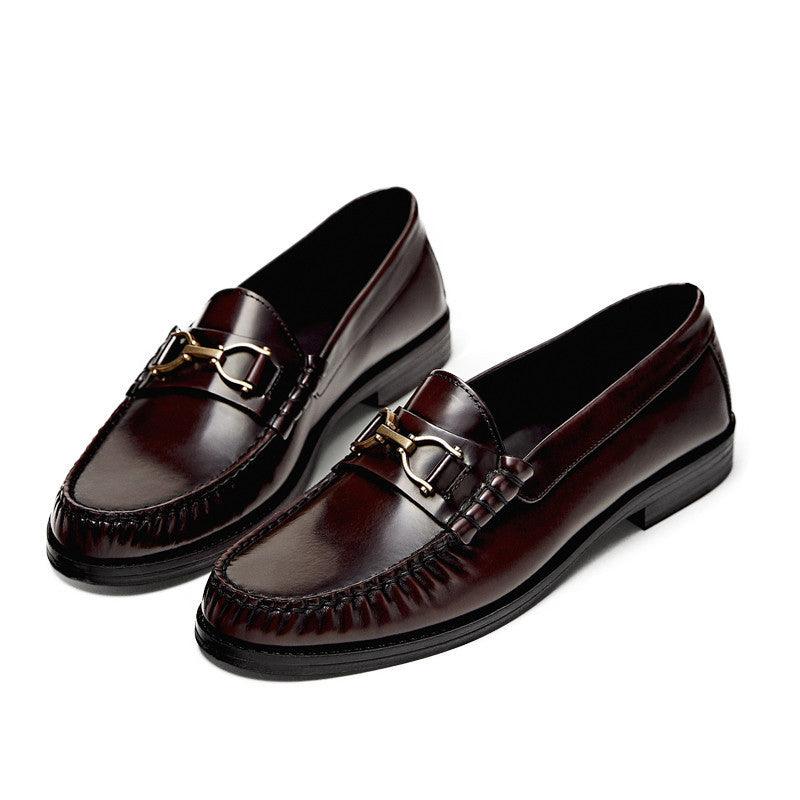 Comfortable Cow Leather Slip-On Shoes - Trendy Mix