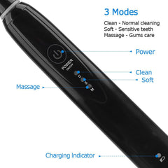 Sonic Inductive Charging Electric Toothbrush with Magnetic Levitation Motor - Trendy Mix