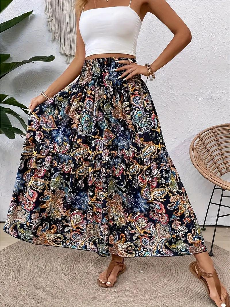 Summer Women's Comfort And Casual Beach Print Skirt - Trendy Mix