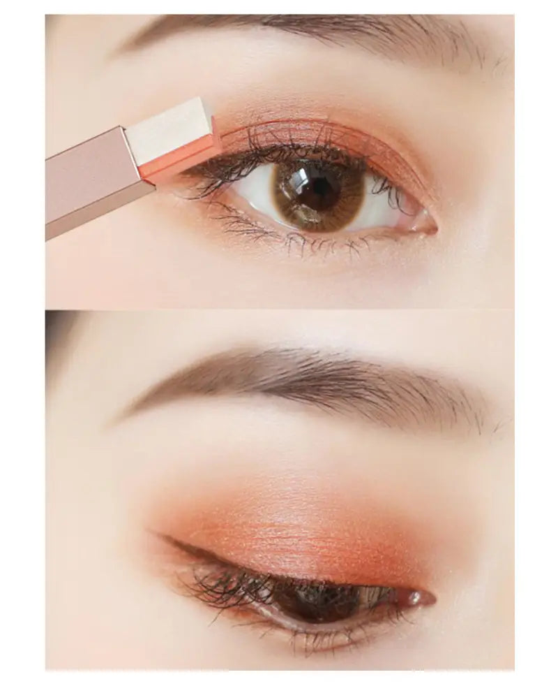 Lazy Eyeshadow Stick Stereo Gradient Shimmer Double Color Eye Shadow Pen Waterproof Easy To Wear Eyeshadow