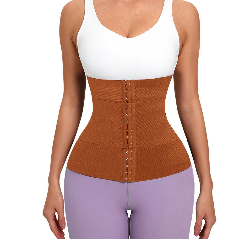 Body Sculpting Strap Breasted Belly Contracting Yoga Waistband - Trendy Mix