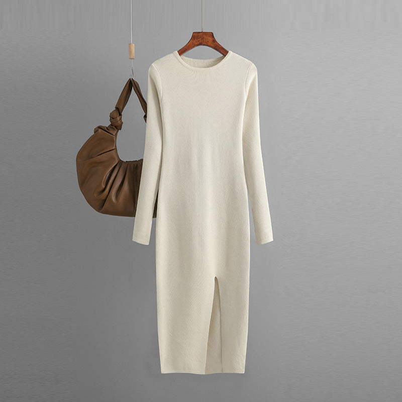 Slim Fit Inner Wear Long Sleeve Skinny Knit Dress