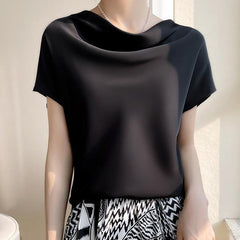 Women's Silk Satin Short Sleeve - Trendy Mix