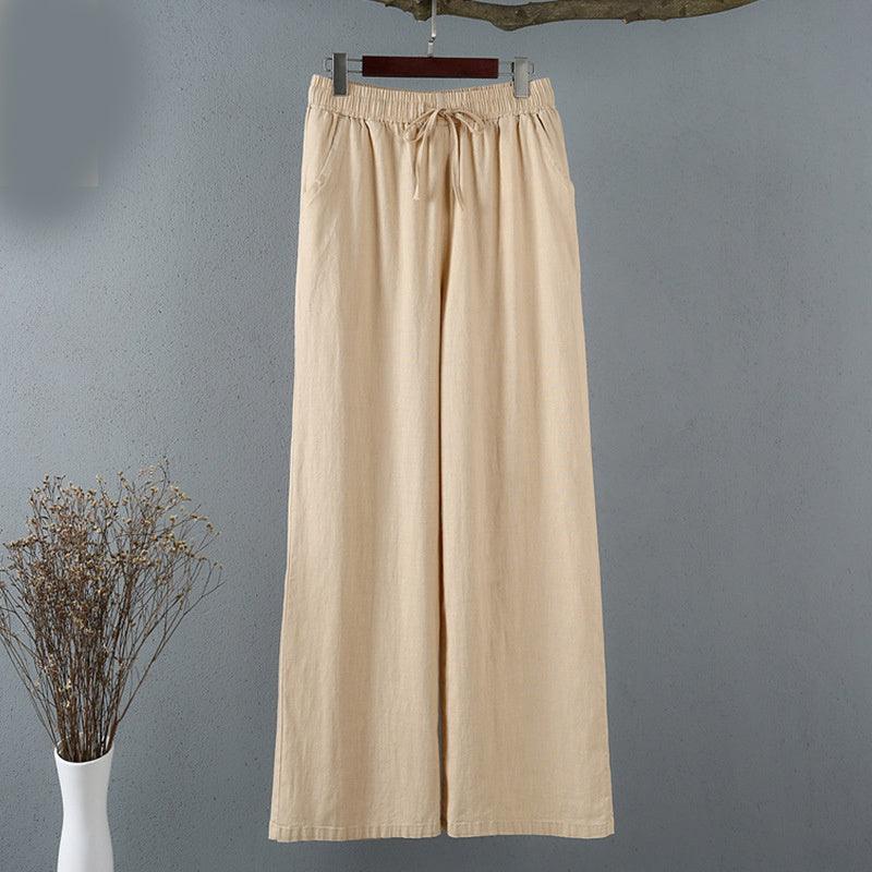 Women's Thin Cotton And Linen Wide-leg Pants - Trendy Mix