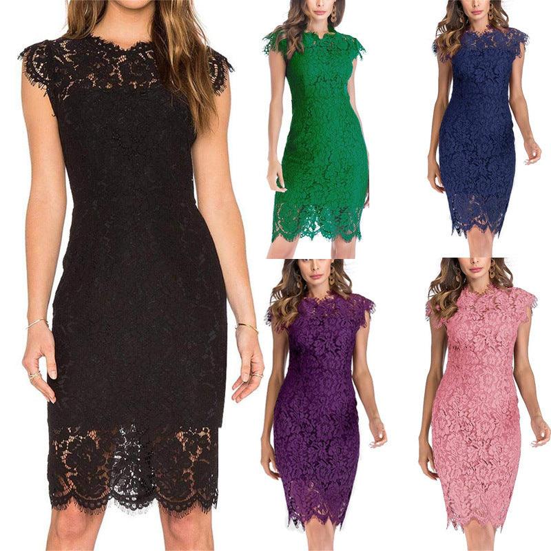 Women's Clothing European Solid Colour Dress - Trendy Mix