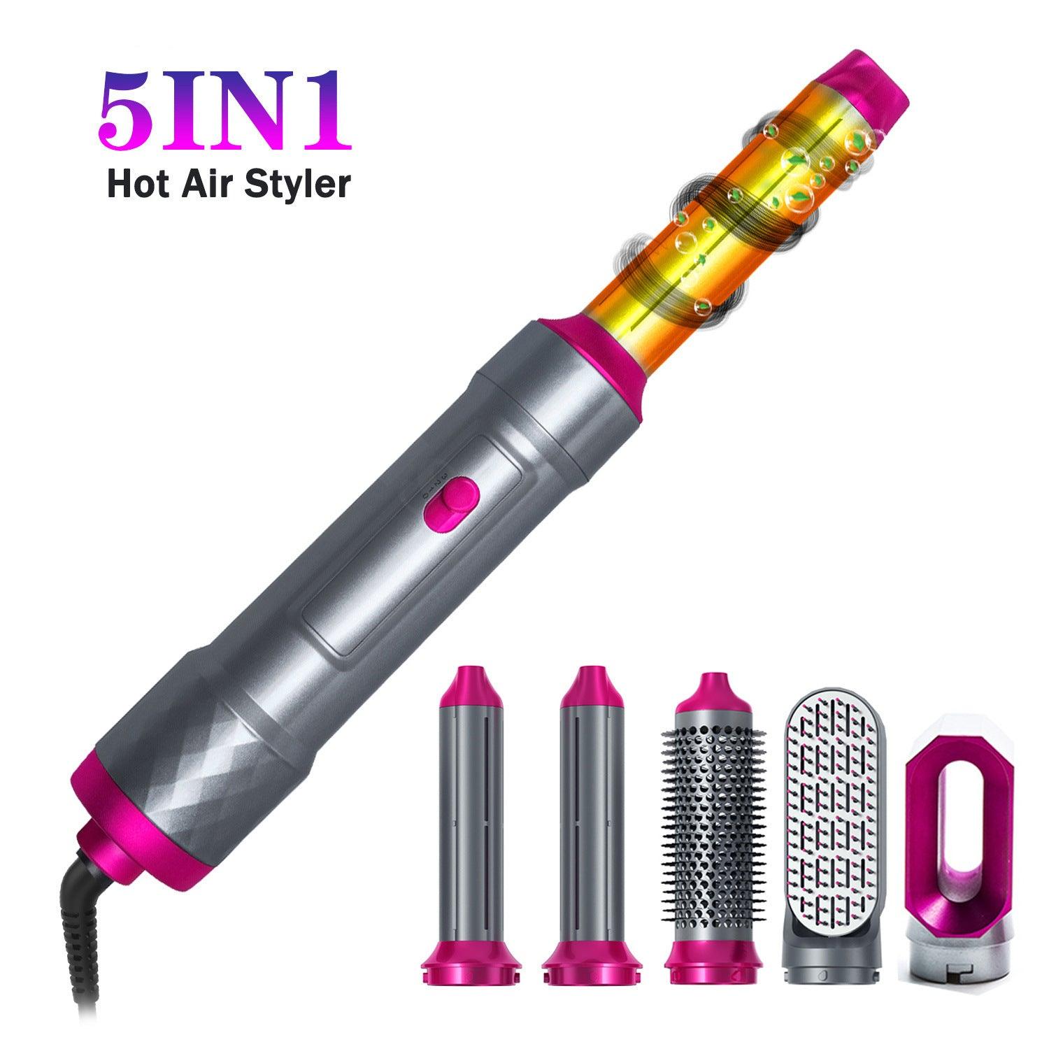 Five In One Multi-headed Hot Air Comb Combination Automatic Curling Iron Set - Trendy Mix