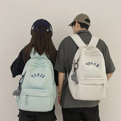 Stylish Nylon School Backpack for Students - Unisex Medium Capacity Bag - Trendy Mix