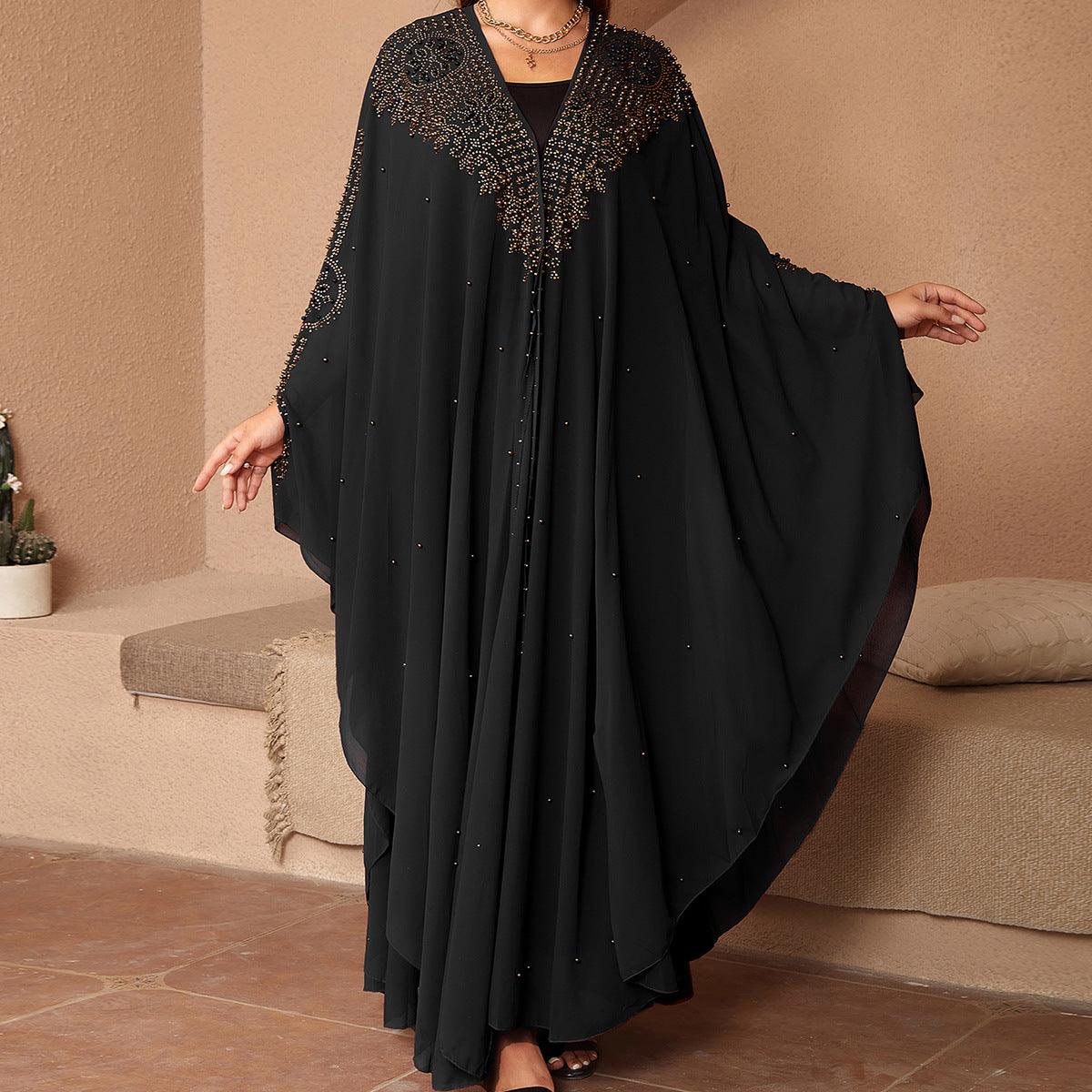 Elegant Hooded Chiffon Cloak for Muslim Women - Trendy Mix