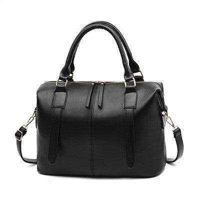 Chic Vintage Leather Shoulder Tote for Women - Trendy Mix