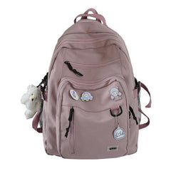 High-Capacity Multi-Pocket Girls' School Backpack with Waterproof Design - Trendy Mix