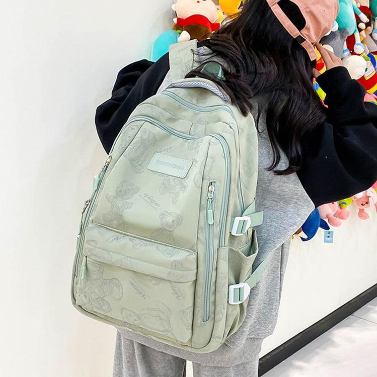 Bear Hug: Adorable Pattern Backpack Bag - Trendy Mix