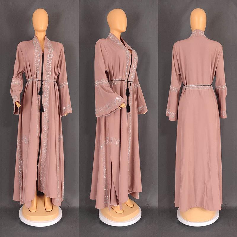 Elegant Women's Arabic Flare Robe - Trendy Mix