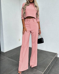 Fashion Tops High Waist Wide Leg - Trendy Mix