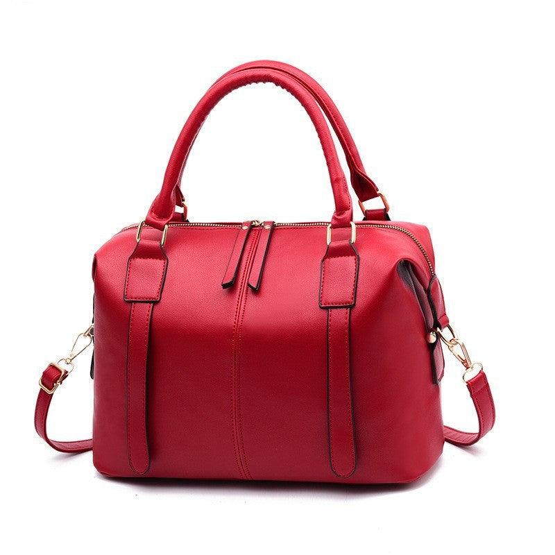 Chic Vintage Leather Shoulder Tote for Women - Trendy Mix