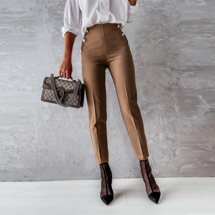 Women Tailored Trousers Casual Fashion Foot Pants - Trendy Mix