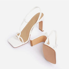 Chic Chunky Heel Plus Size Sandals with Square Toe and Stylish Straps for Women - Trendy Mix