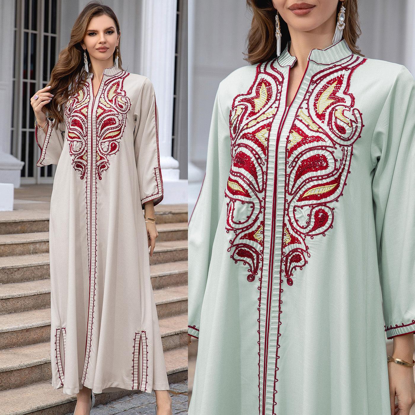 Middle Eastern Embroidered outfits with Custom Colors - Trendy Mix