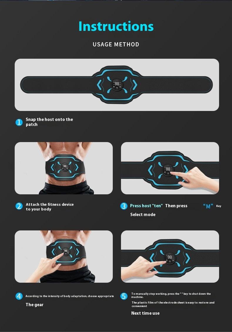 Smart EMS Massage Belt for Effortless Home Workouts - Trendy Mix