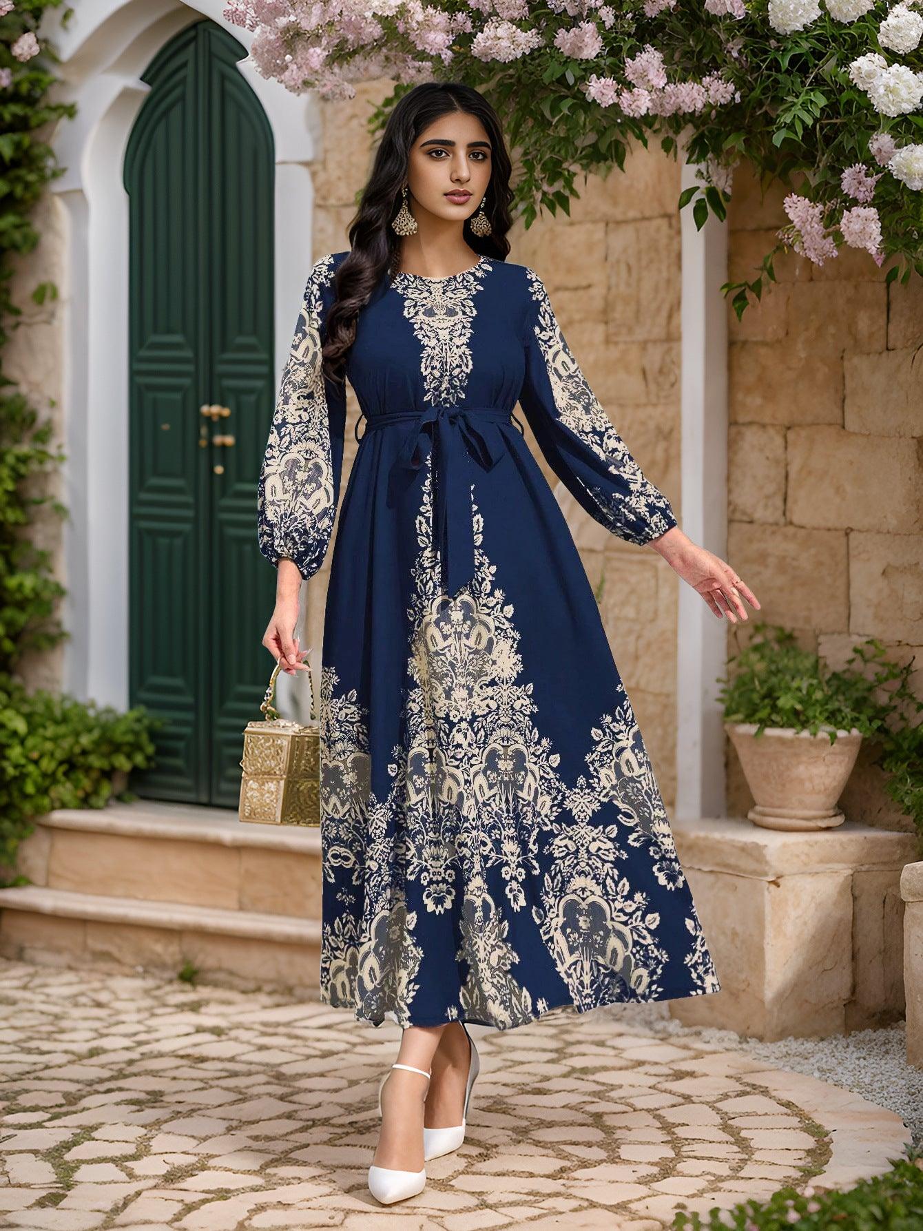 Arabian-Inspired Muslim Printed outfit - Trendy Mix