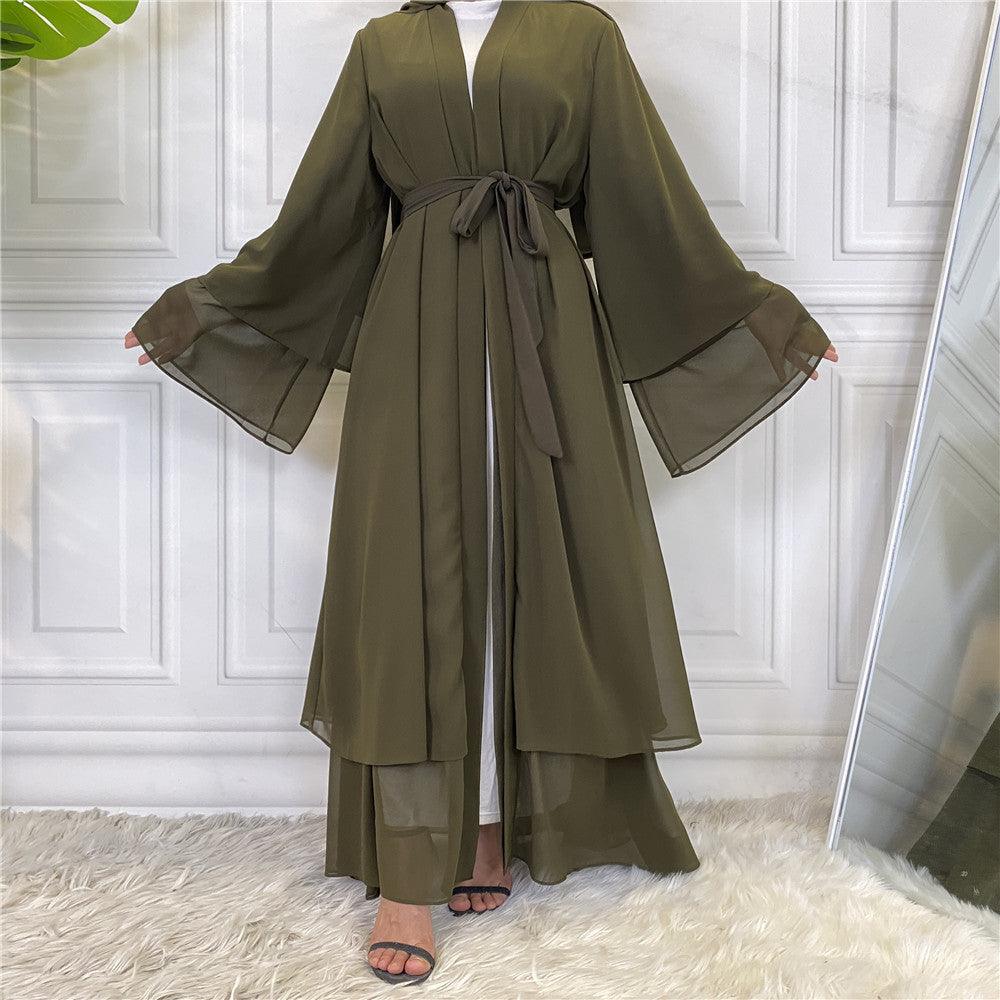 Chic Chiffon Cardigan Robe for Modest Fashion - Trendy Mix