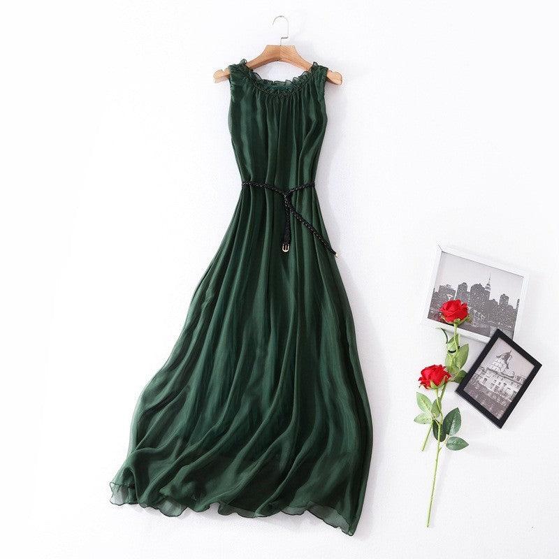 Elegance Sleeveless Holiday Slim Looking Vest Dress - Trendy Mix