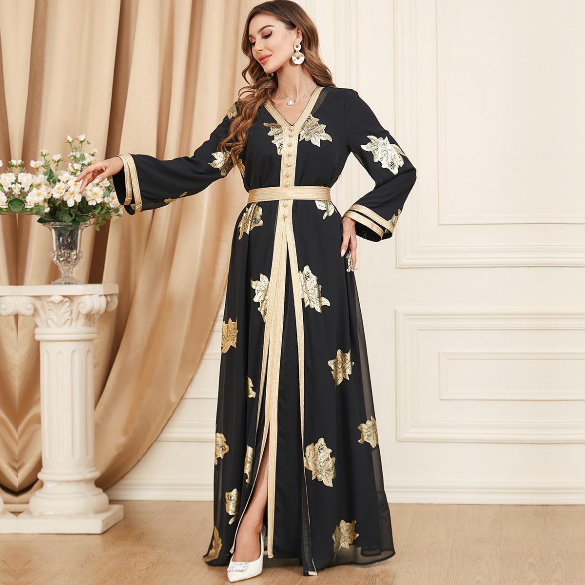 Chic Black Two-Piece Outfit for Middle Eastern Muslim Women - Trendy Mix