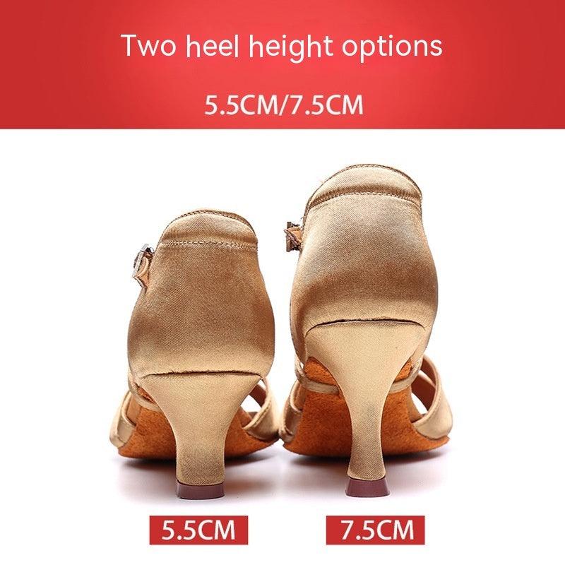 Elegant Latin Dance Heels with Soft Sole for Women - Trendy Mix