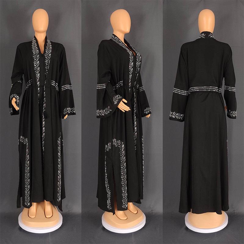 Elegant Women's Arabic Flare Robe - Trendy Mix