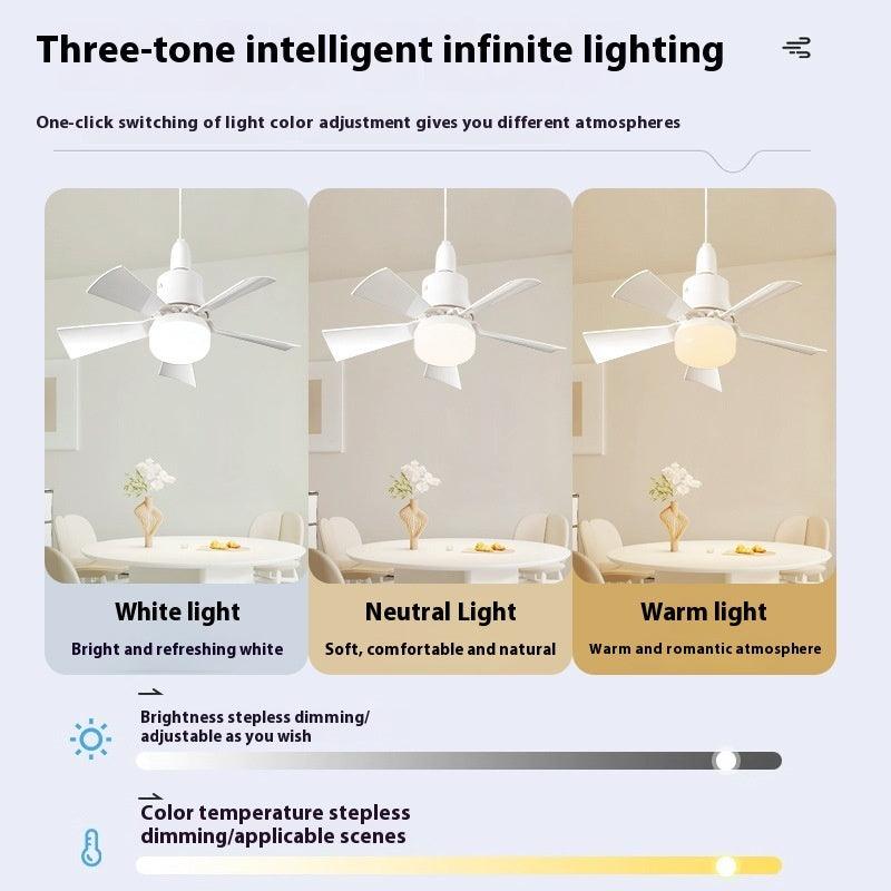 Dimmable Integrated Fan Light for Home and Dorm Rooms - Trendy Mix