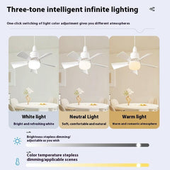 Dimmable Integrated Fan Light for Home and Dorm Rooms - Trendy Mix