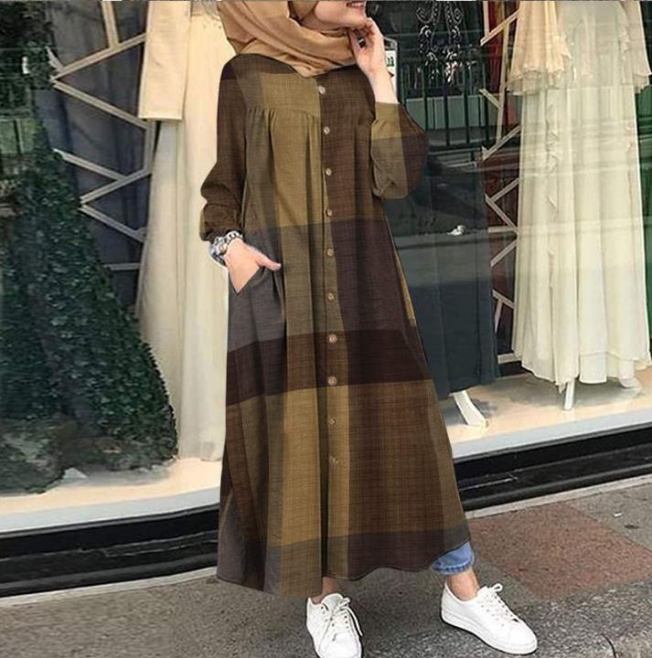 Women's Printed Casual Retro Long - Hejab outfit - Trendy Mix