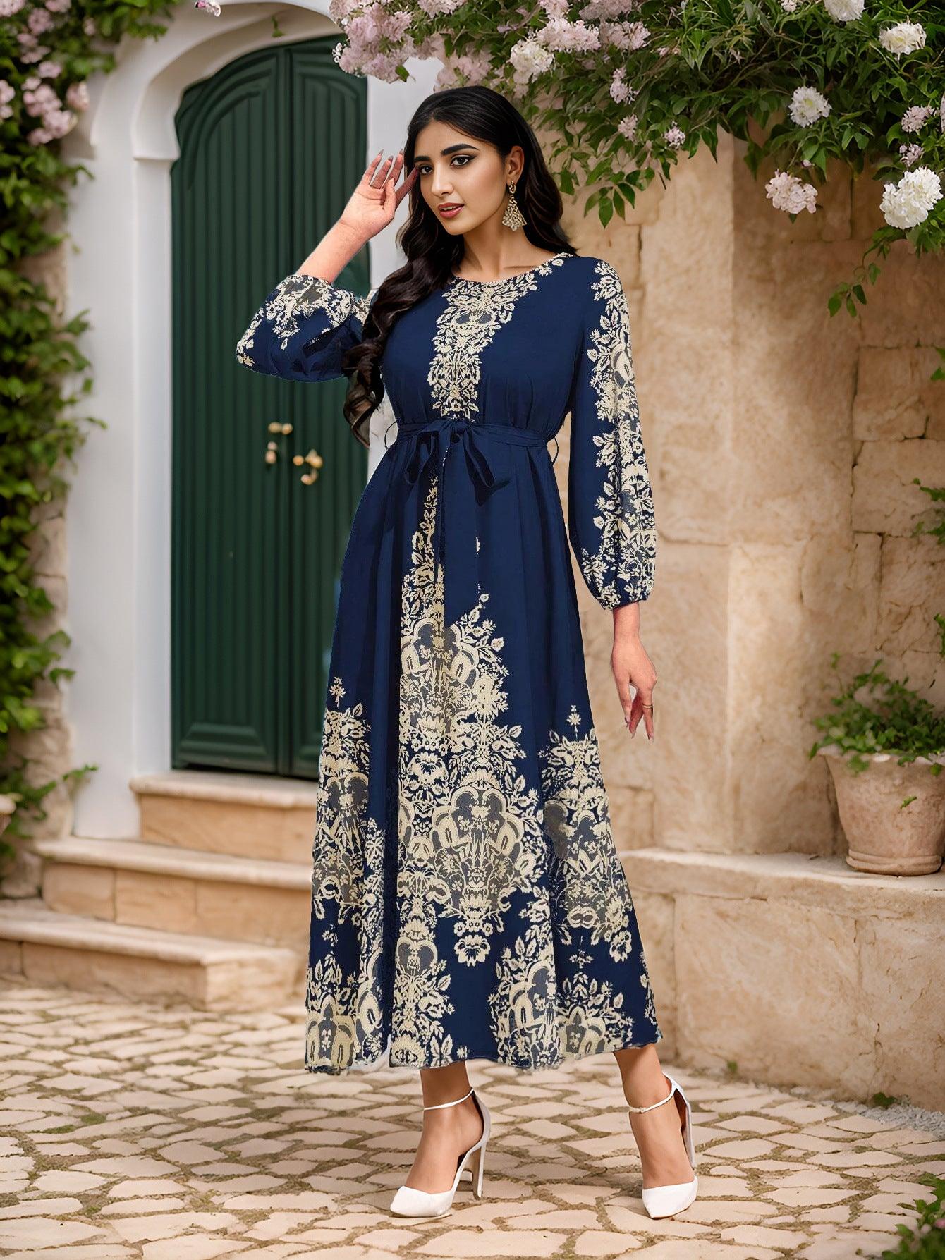 Arabian-Inspired Muslim Printed outfit - Trendy Mix