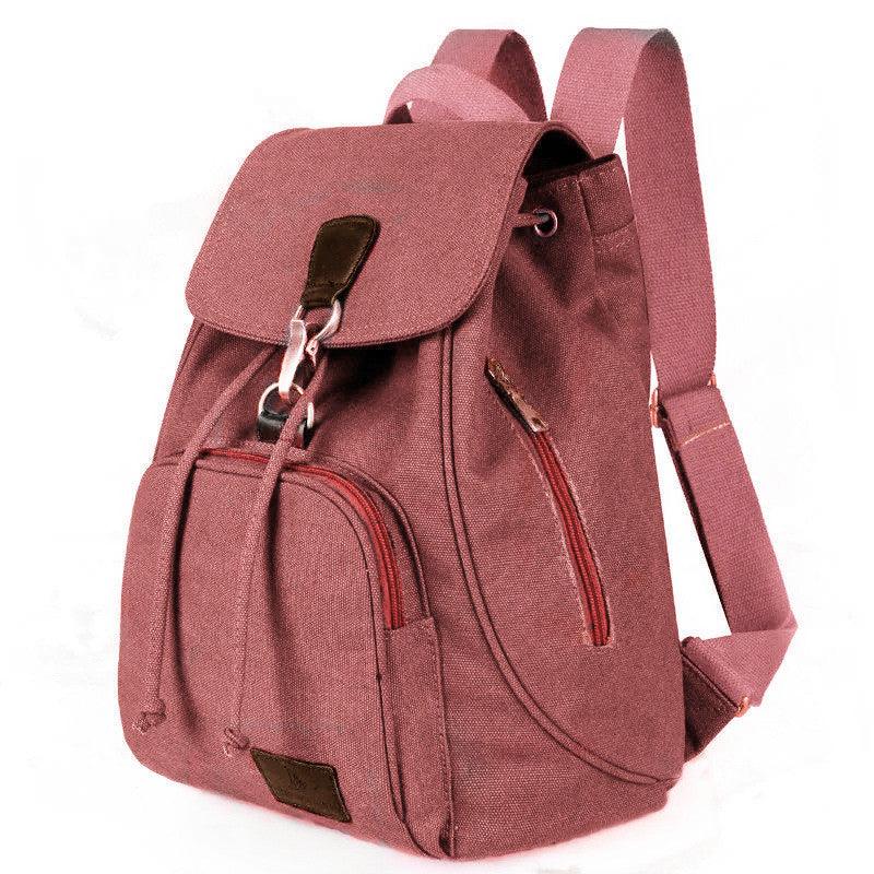 Vintage Women's Canvas School Backpack for Students - Trendy Mix