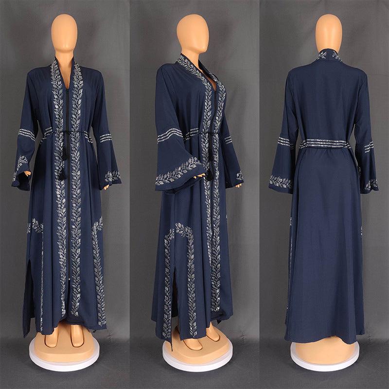 Elegant Women's Arabic Flare Robe - Trendy Mix