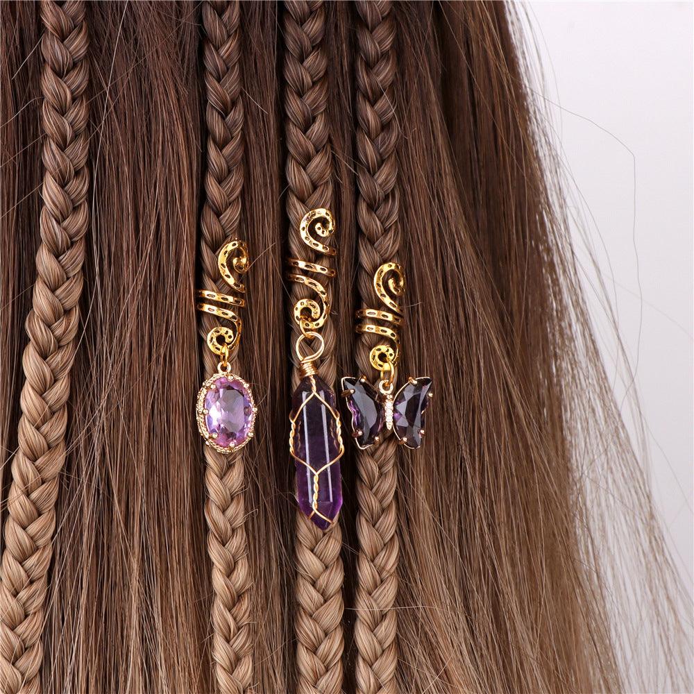 Dreadlocks Combination Head Stone Bead Three-piece - Trendy Mix