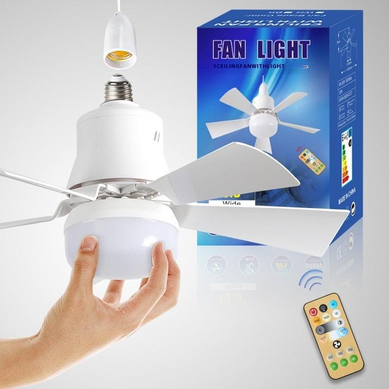 Dimmable Integrated Fan Light for Home and Dorm Rooms - Trendy Mix