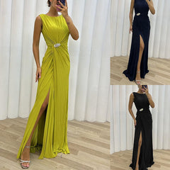 Women's Fashion Pleated Split Dress - Trendy Mix