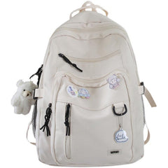 High-Capacity Multi-Pocket Girls' School Backpack with Waterproof Design - Trendy Mix