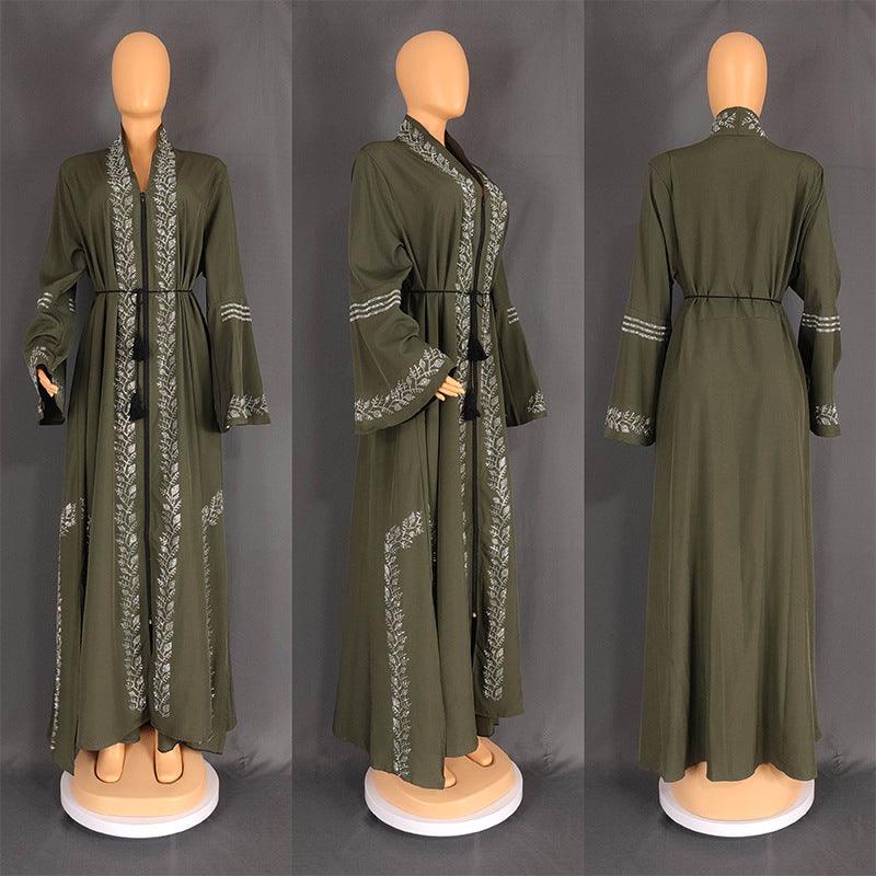 Elegant Women's Arabic Flare Robe - Trendy Mix