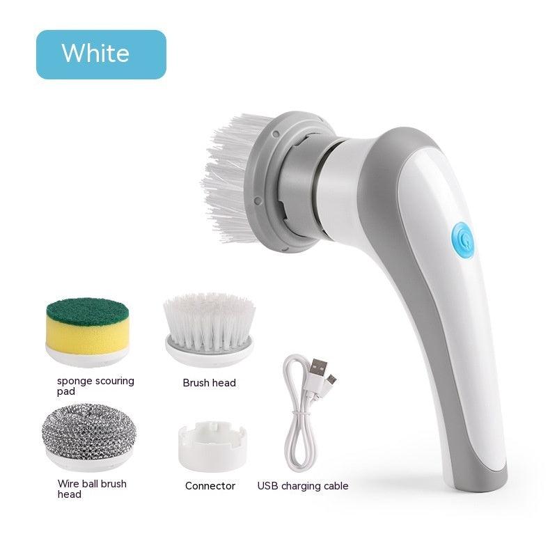 Cordless Electric Spin Scrubber with 4 Brush Heads for Effortless Cleaning - Trendy Mix