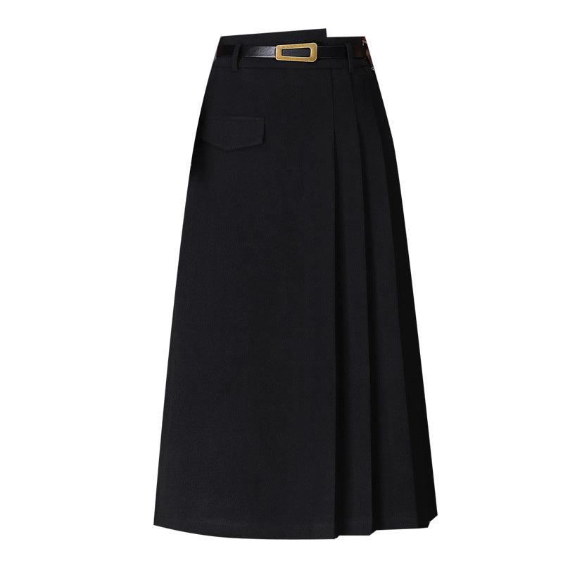 Women's Slim A-line Pleated Skirt Mid-length Skirt - Trendy Mix