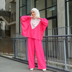 Modest Malaysian Two-Piece Lounge Set for Women - Trendy Mix